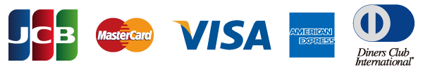 ISA、MASTER、DINERS、AMEX、JCBがご利用可能です。